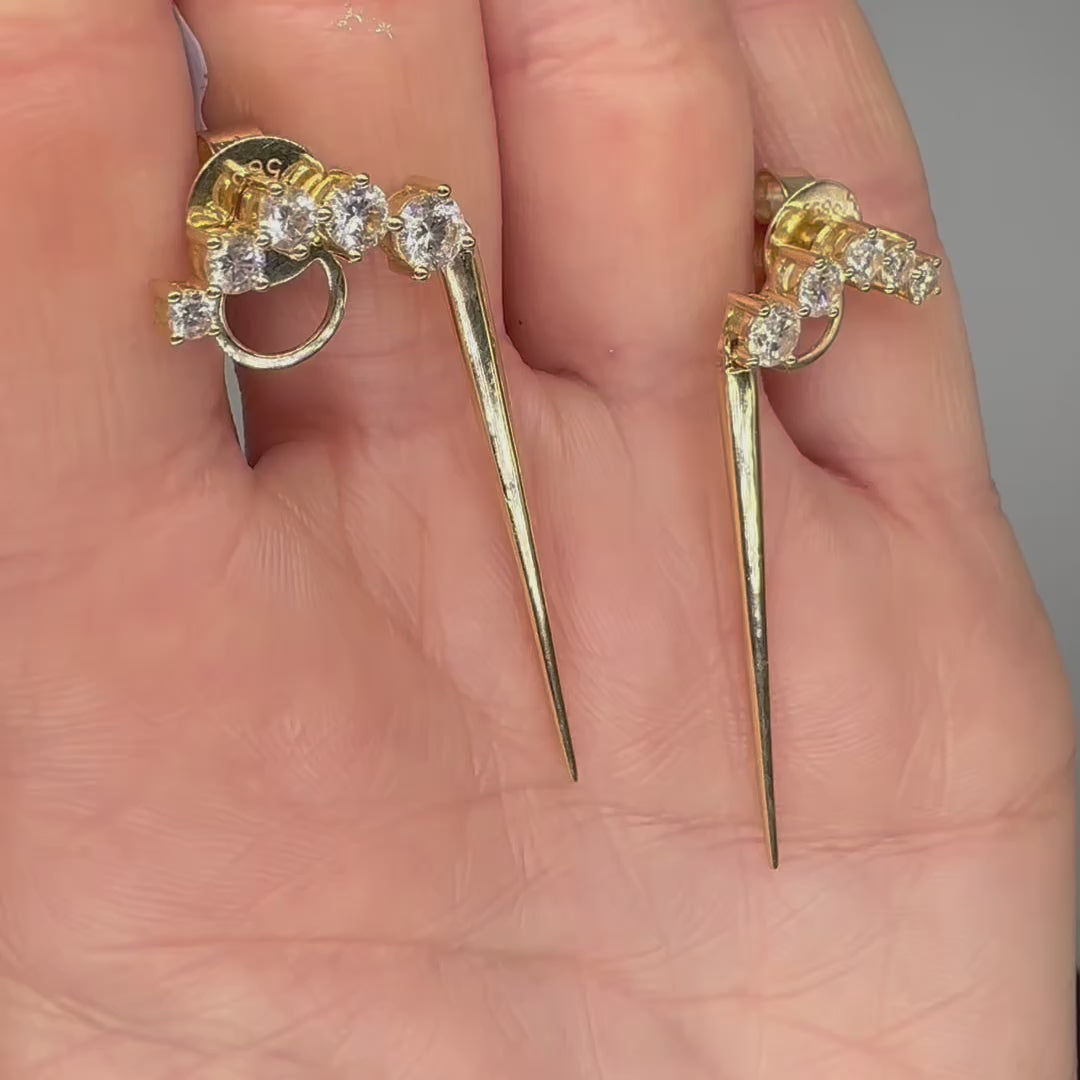 14K Yellow Gold 1.44CT Diamond Drop Earrings YKE00286-003 GIJJ