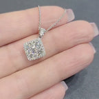 1.42ct round cut diamonds pendant in 18k White gold