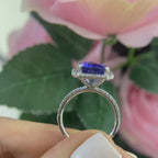 18K White Gold Tanzanite & Diamond Ring – 5.25CT Tanzanite / 0.60CT Diamonds | TANR15