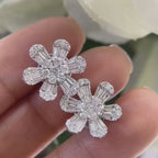 14K White Gold Flower Style Diamond Stud Earrings 1.47CT – PJ53620-026 INSJ