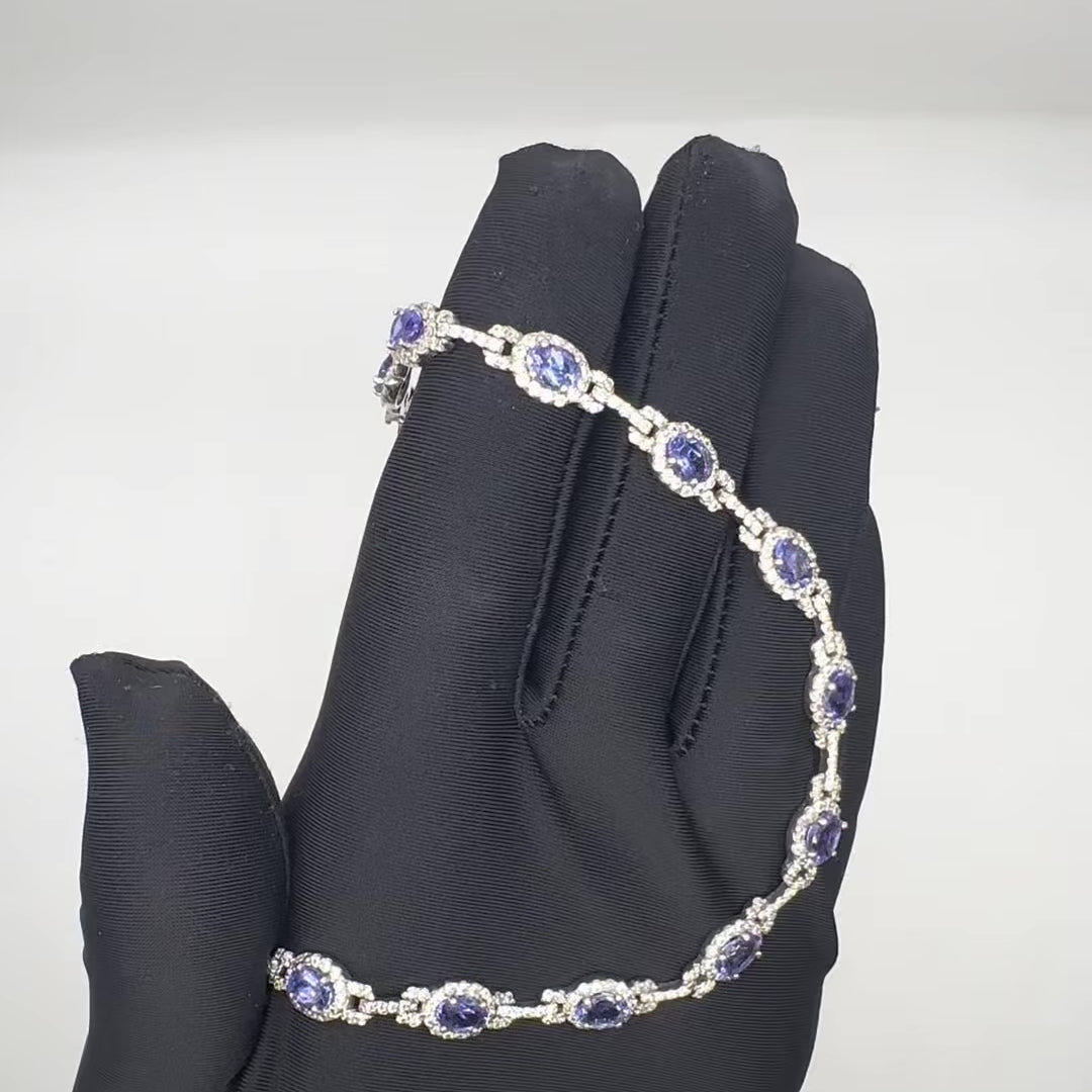 14K White Gold Tanzanite & Diamond Necklace – 15.50ct Tanzanite, 7.00ct Diamonds CDN005 ZTJJ