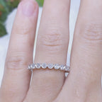 18K White Gold Round Diamond Band – 0.25CT | WB437