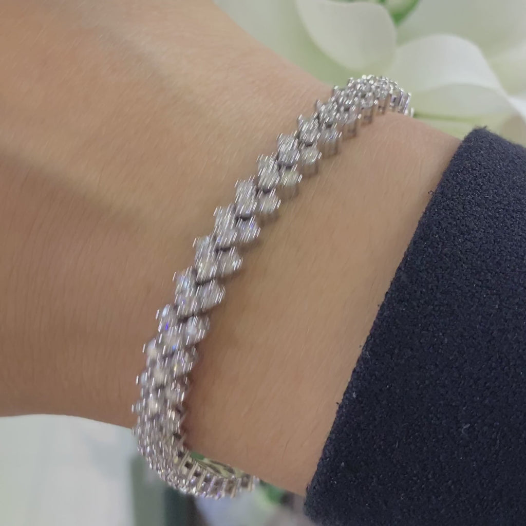 14K White Gold Diamond Bracelet with 6.15CT Diamonds DB0066 NT