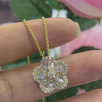 14K Yellow Gold  Flower Style Pendant with 14K chain . DP0030 ZJJ