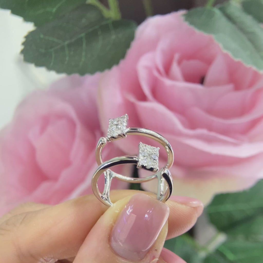18K White Gold Diamond Ring – 0.53CT | R168121