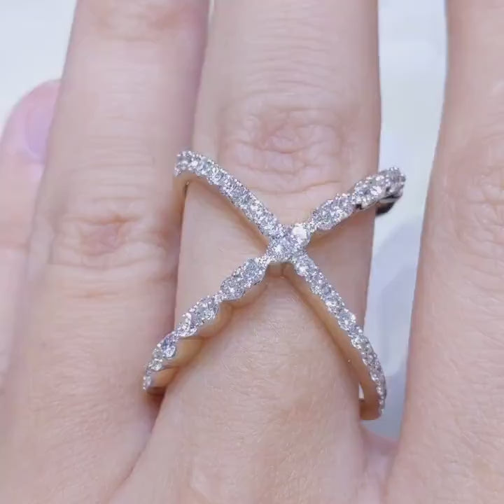 1.11CT Round Diamond Statement Ring