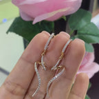 14K Rose Gold Earrings Snake Style 0.71ct in Diamonds. DCE13772-8 ZTJ