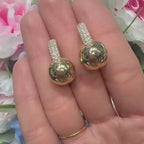 14K Yellow Gold Natural Diamond Earrings – 0.87CT G/VS2 KVE00328-012 IAEJ
