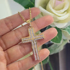 Yellow Gold Chain With Diamond Cross Pendant