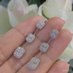 14K White Gold 0.94ct Diamond Earrings DCE13659-2 . IJJJ