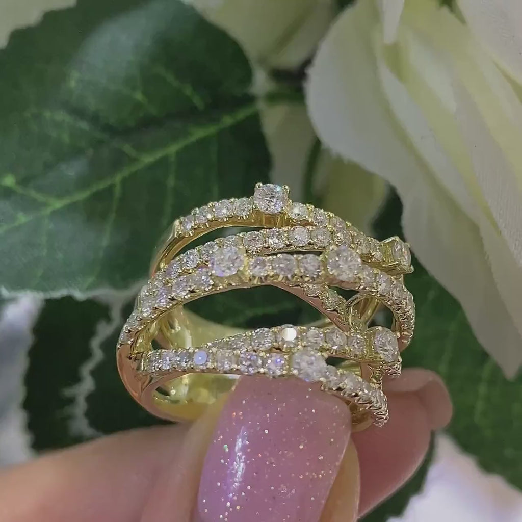 14K Yellow Gold 1.95ct Diamond ring DC-R11153-26 . ILTJ