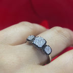 14K White Gold Black & White Diamond Ring – 0.76CT Total Diamonds | R13790WBK