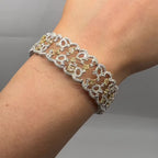 18K White Gold Yellow & White Diamond Bracelet – 9.92 CT Total Diamond Weight DB0031 LIJJ