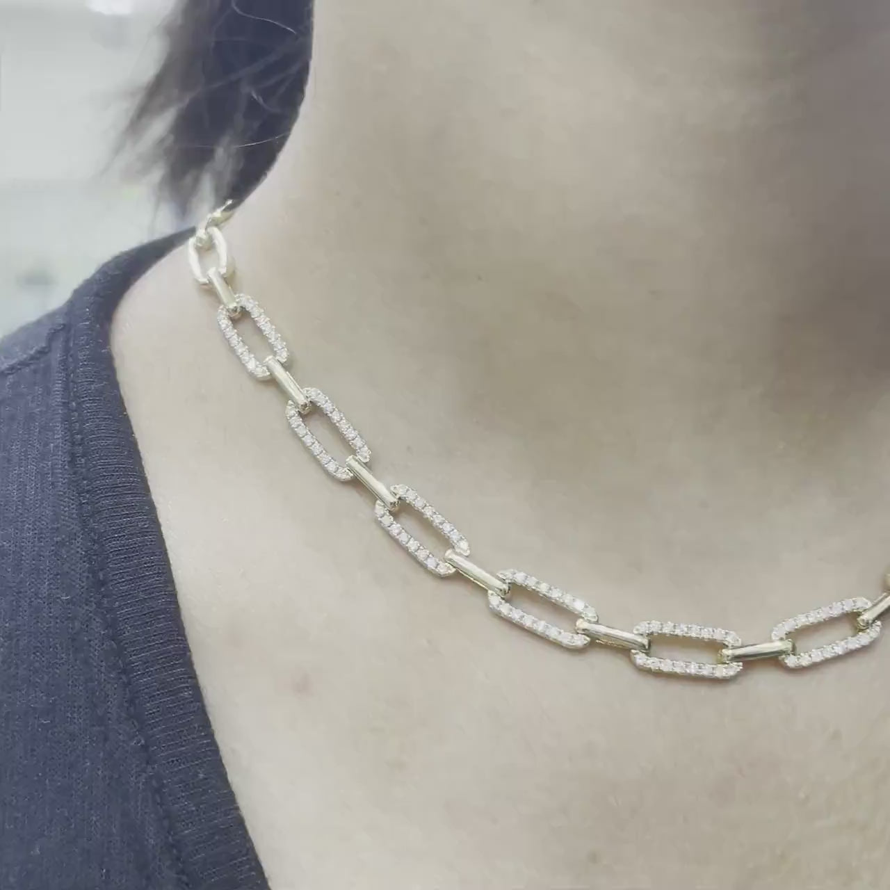 2.19ct Diamond Necklace set in 14kt Yellow Gold