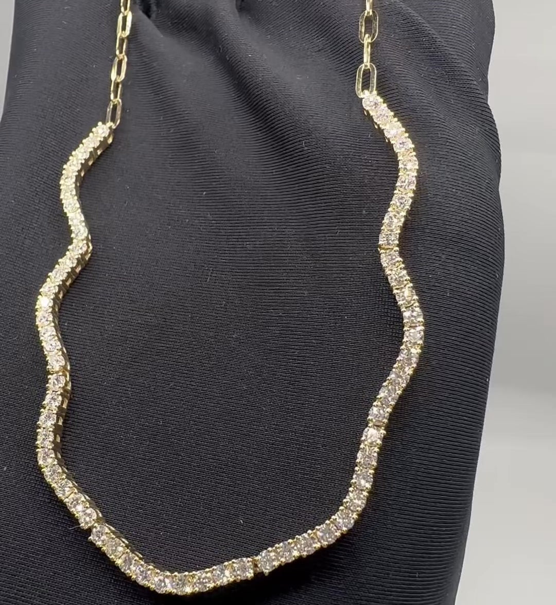 14K Yellow Gold Natural Diamond Necklace – 2.45CT F-G / VS2-SI1 KVN00388-001