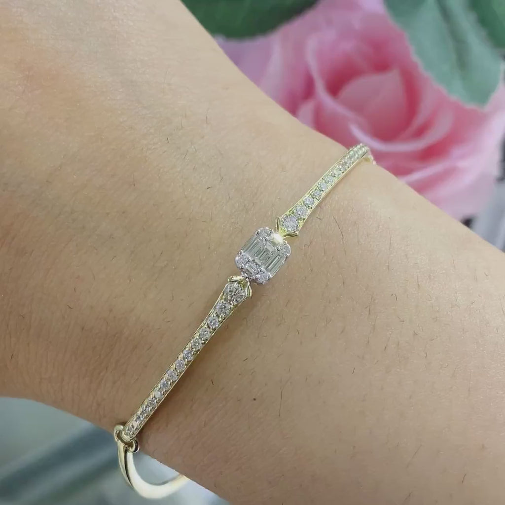14K Yellow Gold 0.95ct Bracelet with Diamonds DCB144187 IAJZ