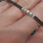18KT White Gold Black & White Diamond Bracelet – DB0067 ILJS