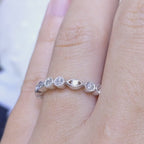14K White Gold Round Diamond Wedding Band – 0.32CT | YKR01499WG