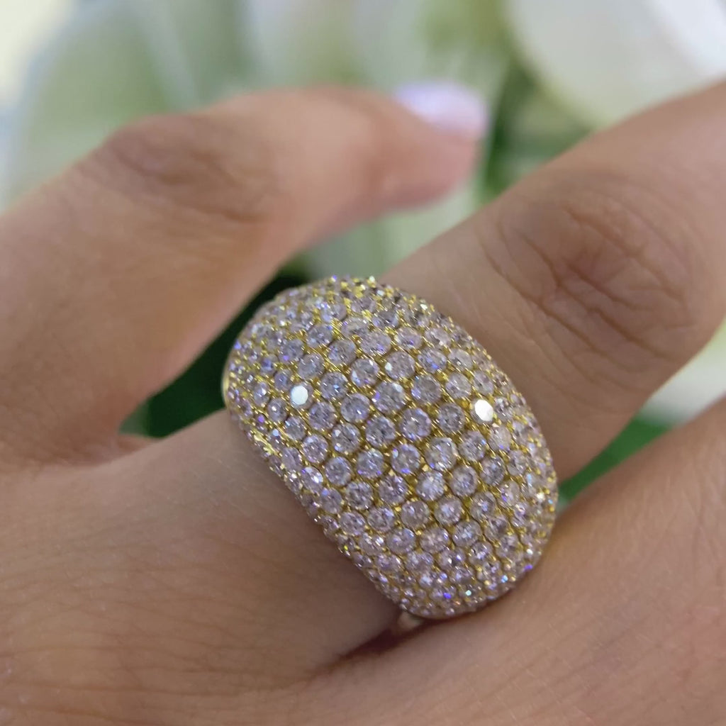18K Yellow Gold Diamond Ring – 3.43CT SI Clarity | R11499-1