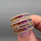 18K Rose Gold Sapphire & Diamond Ring – 2.43ct Sapphire and 0.67ct Diamonds SDR121  IAJJ