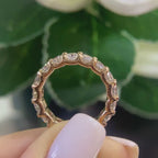 14K Rose Gold Eternity Band with 3.25ct in Diamonds