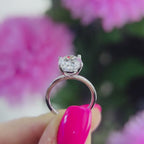 14K White Gold Oval Lab-Grown Diamond Ring – 2.53CT F/VS | DIER157 IJTJ
