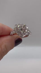 18KWG 1.51ct GIA Natural F-SI1 Heart Shaped Diamond with a Halo 1.65ct Diamonds Statement Ring