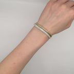 14K Yellow Gold 3.33CT Natural Round Diamond Pavé Bangle Bracelet PJB6295-1-003 TZTJ
