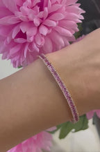 Rose Gold Bracelet with 1.20CT Diamonds and 6.75CT Pink Sapphires SDB0037/NZNN