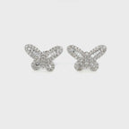 1.35ct BG & Round Butterfly Earrings with 14K White Gold DIER101