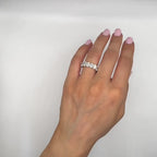 14K White Gold Oval Diamond Eternity Band Ring – 7.95CT WB180 IN,JJJ