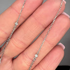 14K White Gold Oval Sapphire & Diamond Station Necklace – 3.45ct Sapphires, 0.87ct Diamonds DC-N14414-4