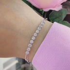 14K White Gold Bracelet tennis 1.30ct in natural diamonds . DB091 I,IJJ