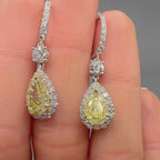 14K White Gold Earrings with 5.42ct Lab Grown Diamonds