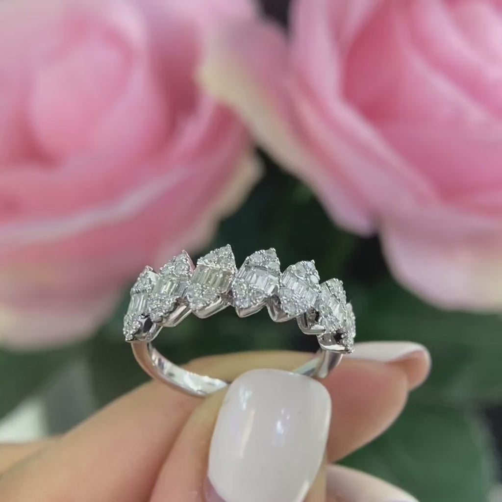 14K White Gold Diamond Ring – 0.82CT | PJR5461WG