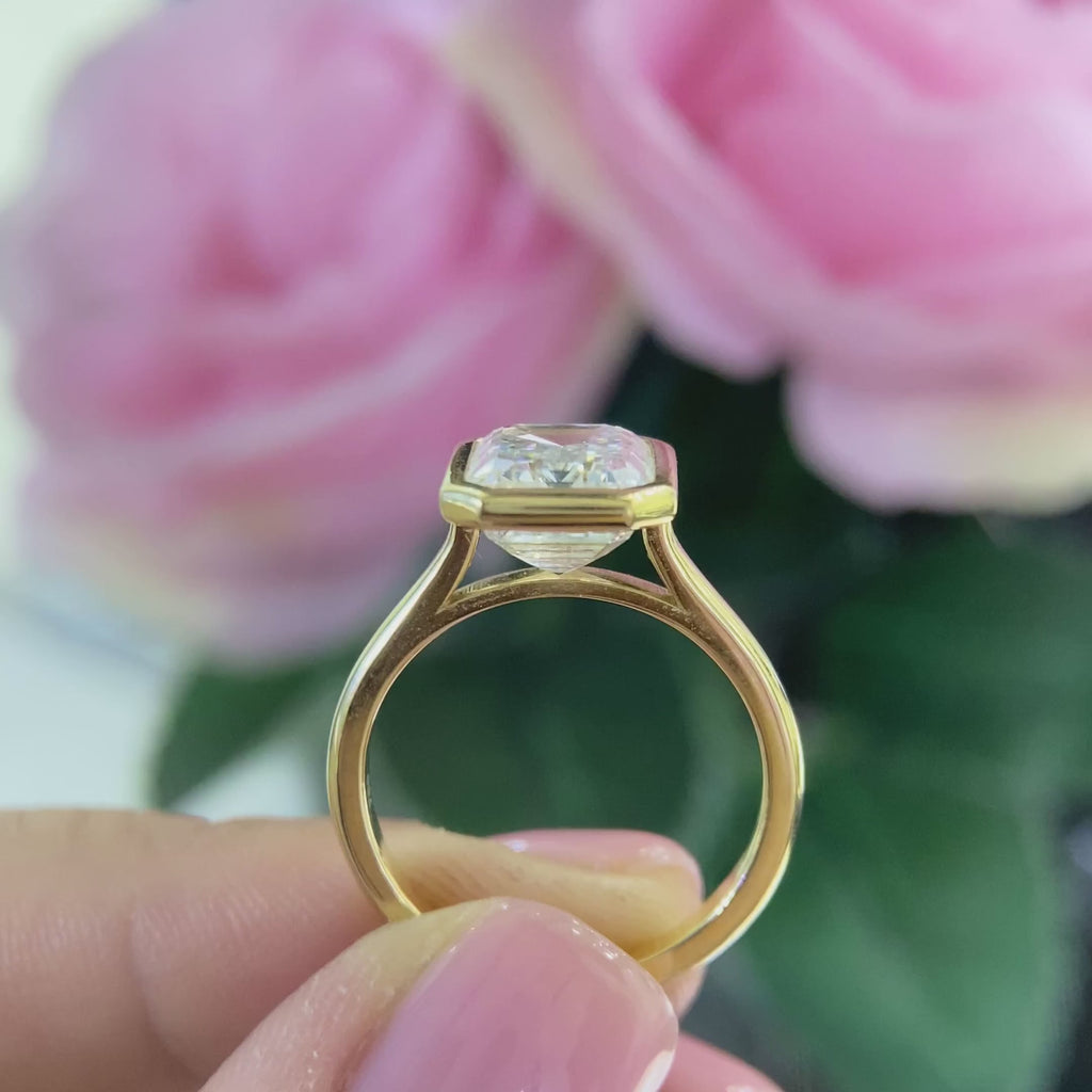 18K Yellow Gold Lab-Grown Diamond Ring – 4.00CT D/VS1