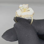 14K Yellow Gold Mother of Pearl & Diamond Ring – 0.64CT G/VS2 PJR64417KW001 IGST