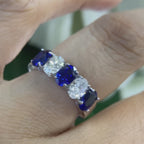 14K White Gold Sapphire & Diamond Ring – 1.72CT Sapphires / 0.98CT Diamonds | SDR031