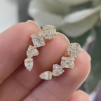 14K Yellow Gold Earrings 0.87ct Diamonds PJE5950-002 ETJ