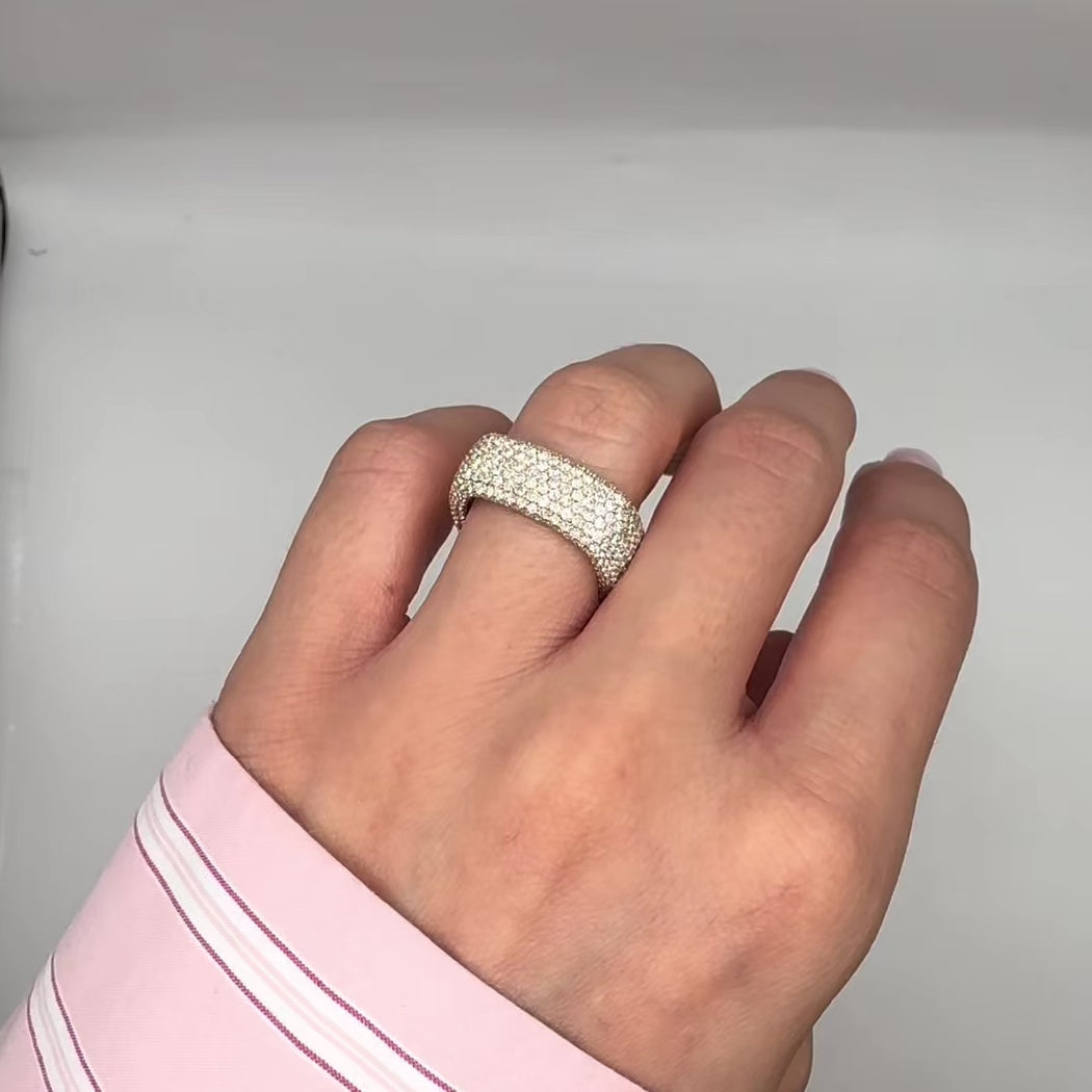18K Rose Gold Pavé Diamond Ring 4.24CT WB334 NTJJ