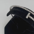 14KT White Gold Flexible Cuff Bracelet with 1.82ct Total Round Natural Diamonds. DB0085 ILAJ