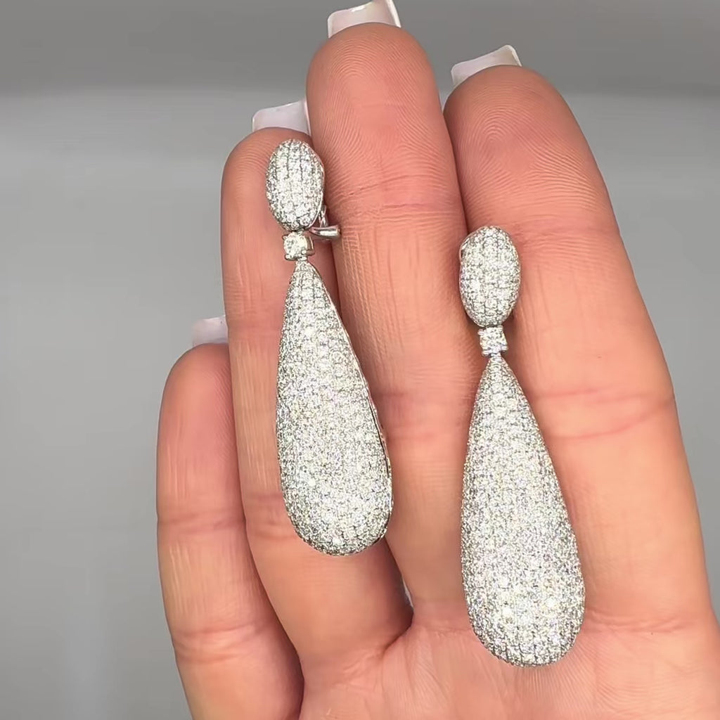 18K White Gold Diamond Earrings – 6.02CT DIER0118