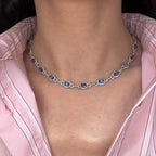 14K White Gold Tanzanite & Diamond Necklace – 15.50ct Tanzanite, 7.00ct Diamonds CDN005 ZTJJ