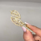 14K Yellow Gold Diamond Leaf Cuff Bracelet – 2.26ct