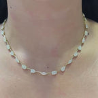 14K Yellow Gold Diamond Necklace – 3.87ct Natural Diamonds G-H VS2  DC-N14708-2 AGJJ