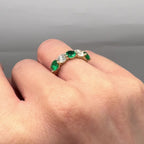 14K Yellow Gold Emerald & Diamond Ring – 1.72ct Emeralds & 1.08ct Diamonds EMDR037 GAJJ