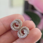 14K Yellow-White Gold  o.88ct in Diamonds Earrings.  ZTT
