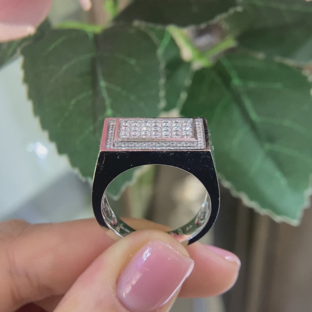 14K White Gold Diamond Ring – 0.81CT | DCR3096-1