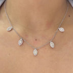 18K White Gold Necklace with 2.23ct Natural Diamonds TN2311-3