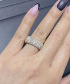 18K Yellow Gold Round Diamond Eternity Band – 4.24CT